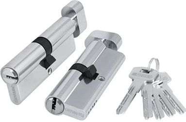 Механизм цилиндровый Fuaro  (200 ZM/110) 2000 ZM Knob110 (50+10+50) CP хром 5Key с вертушкой купить в СОМ
