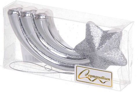 Игрушка Звезда желаний 11х5х1,5см серебро купить в СОМ