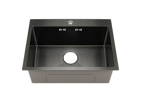 Мойка нержавеющая врезная Zegor ML-6050MG 600 х500 х220 мм, толщина 3 мм, графит купить в СОМ