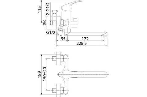 Смеситель для ванны Milardo Sterm STESB02M02 купить в СОМ