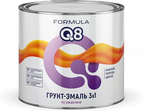 Грунт-эмаль по ржавчине Formula Q8, белая, 1.9 кг купить в СОМ