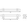 Ручка меб. 3802-96-SCHR 96мм, SATIN CHROME купить в СОМ