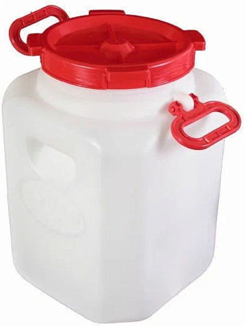 Бочка 40л  квадратная белая купить в СОМ