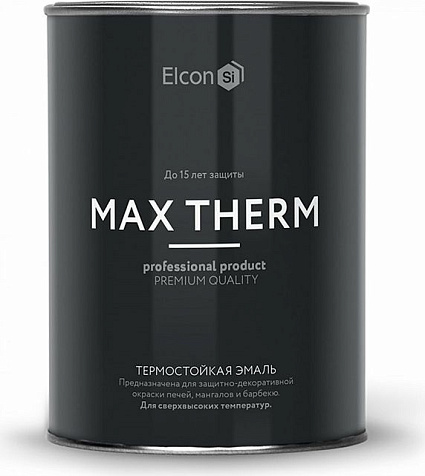 Эмаль термостойкая (400С) Elcon, белая, 0.8 кг купить в СОМ
