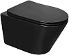Унитаз подвесной Azario Vela Блэк AZ-2480MB, безободковый, торнадо, черный, сиденье микролифт купить в СОМ