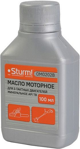 Масло д/2-х тактных двигателей STURM, красное, минеральное, 0.1л купить в СОМ