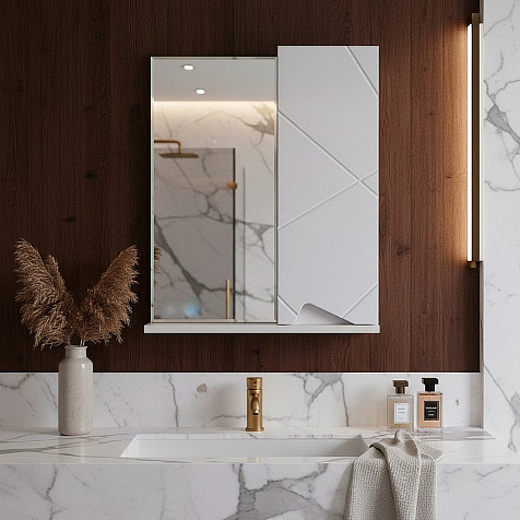 Зеркало-шкаф Loranto Оптимум 50, правый купить в СОМ