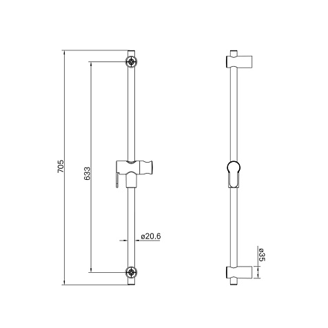 Стойка душевая Iddis Ray RAY70B0i17, черный матовый купить в СОМ