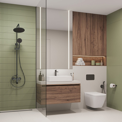 Смеситель для раковины Milardo Rora RORGM00M01, латунь, графит купить в СОМ