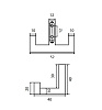 Крючок трехрожковый мебельный Edson 5403-N00-MB MATT BLACK купить в СОМ