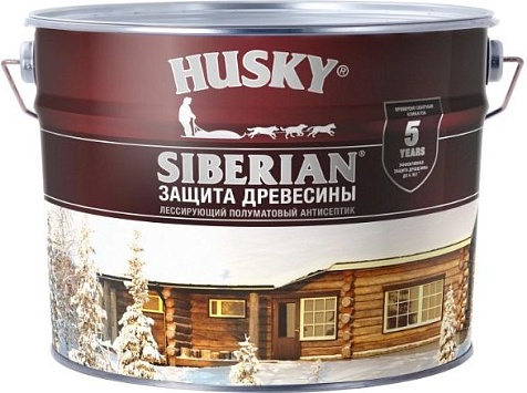 Антисептик алкидный Husky Siberian, дуб полуматовый, 9 л купить в СОМ